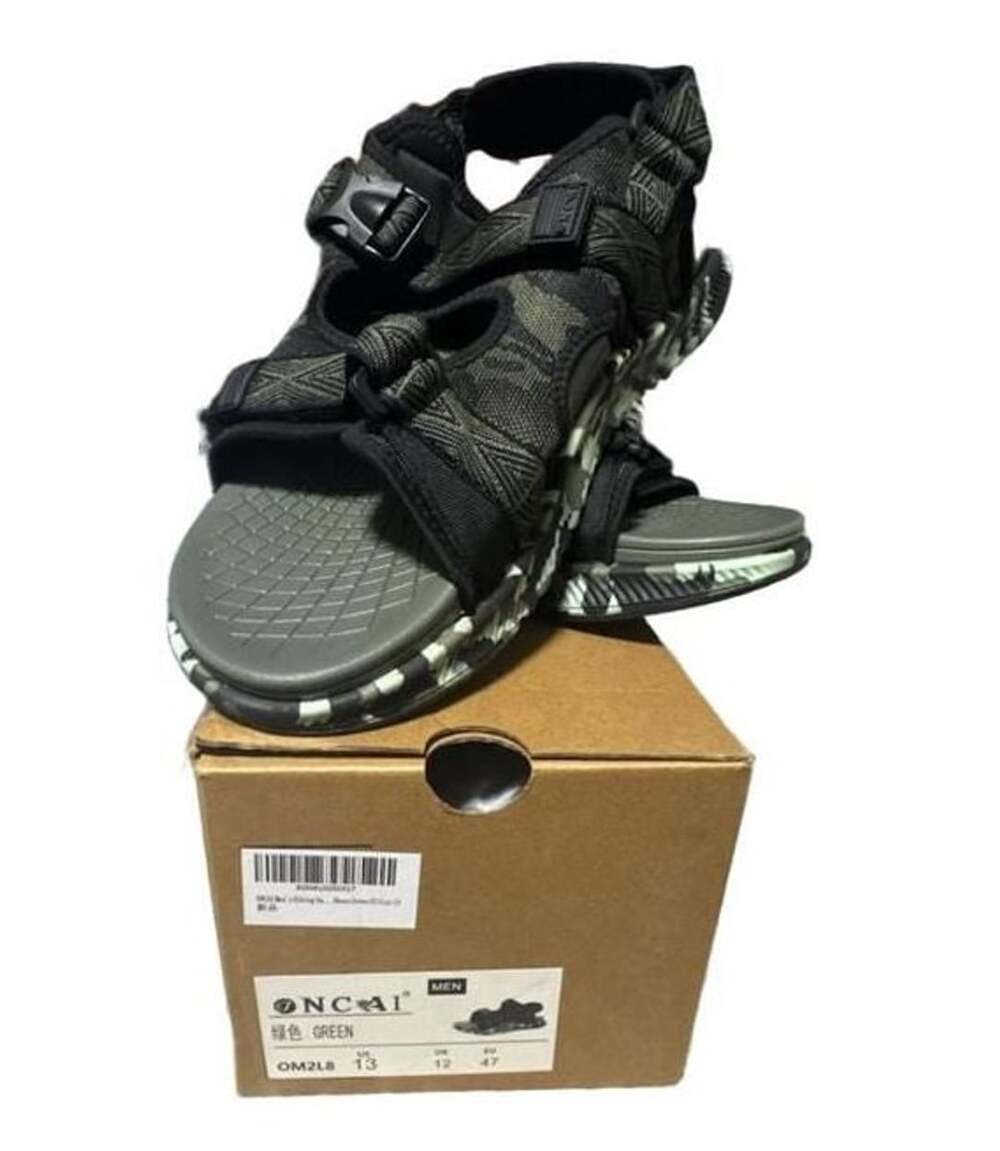 ONCAI Men's Hiking Sandals, Camo Green, Size 13